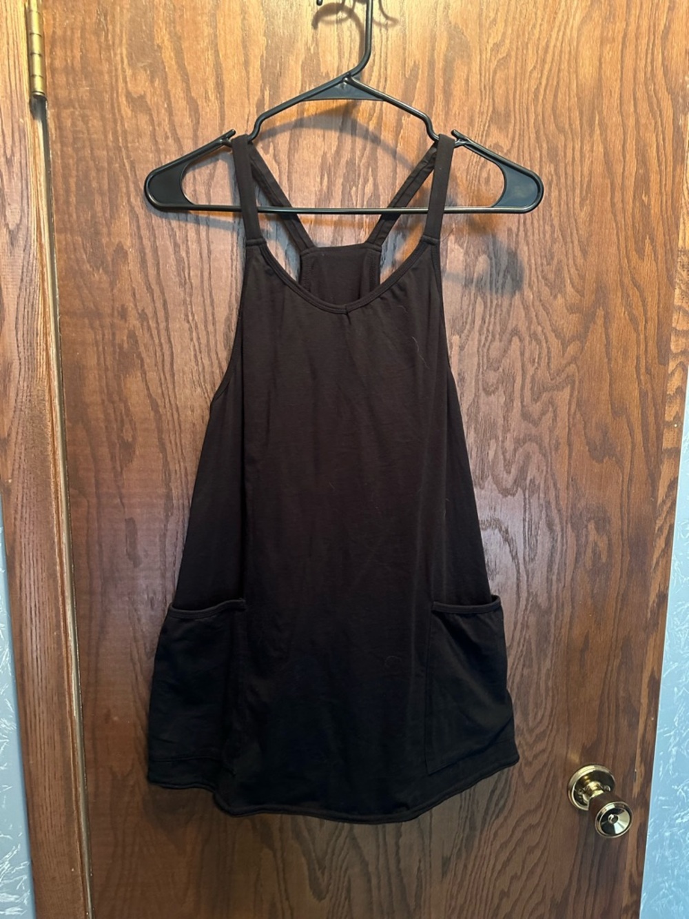 Black Women's Racerback Pocket Tank Top Dress